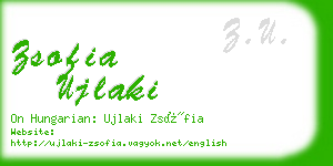zsofia ujlaki business card
